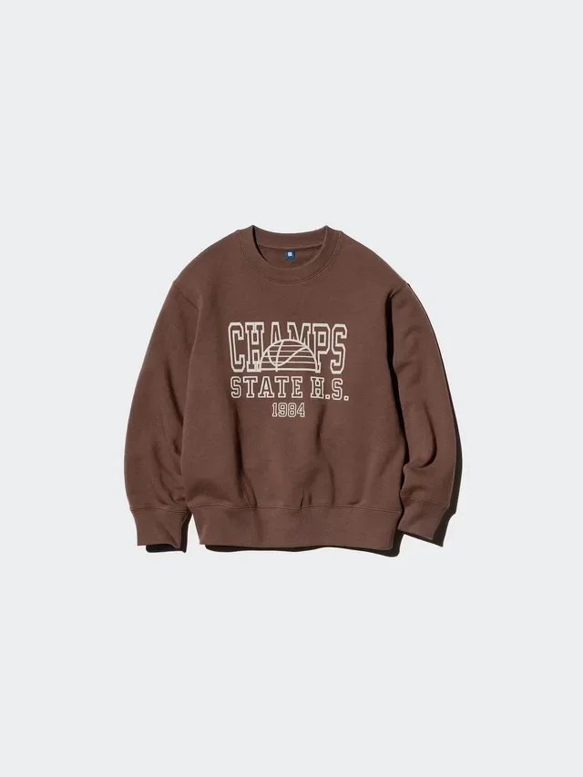 Brown graphic sweatshirt product reference on white