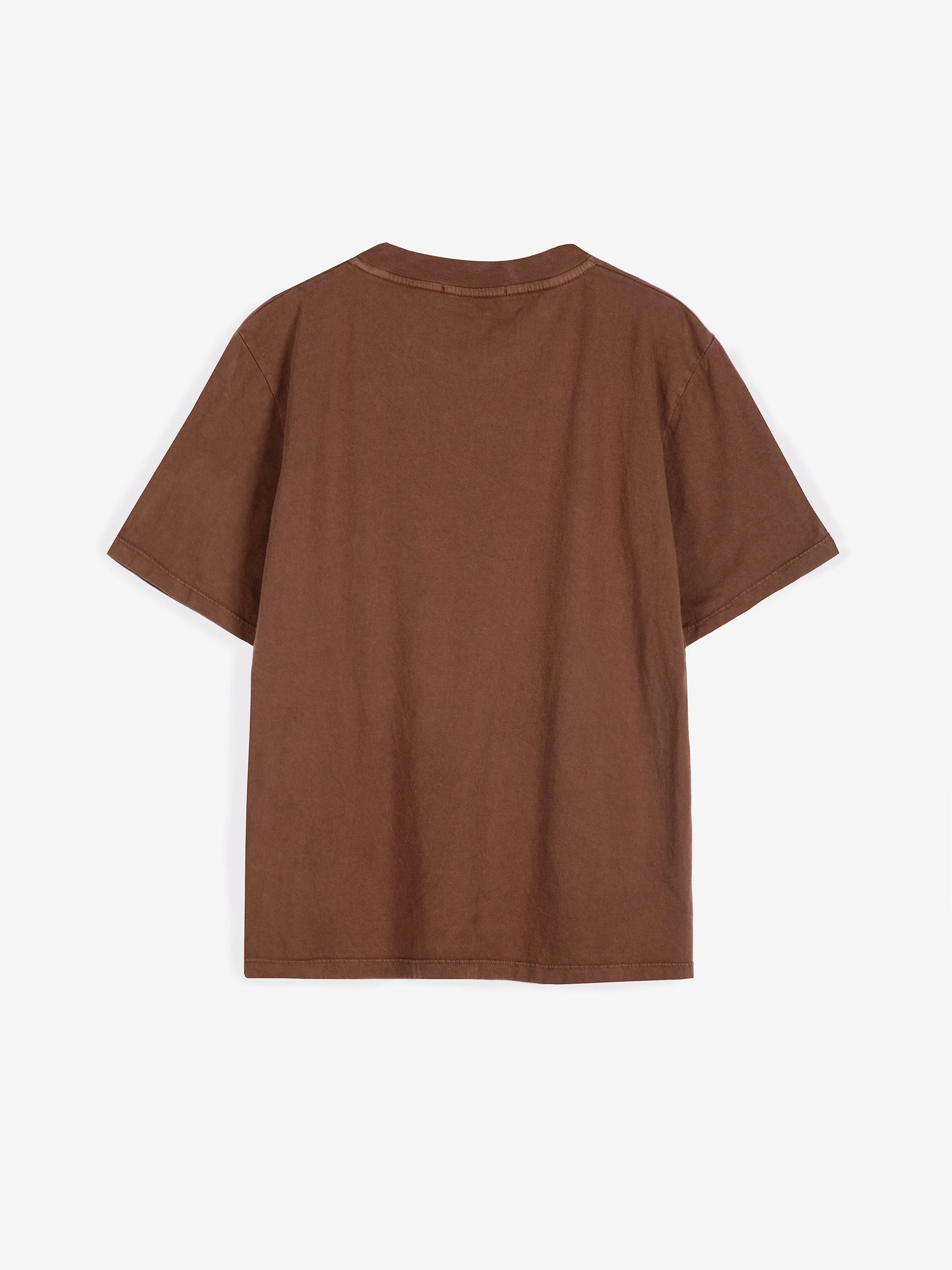 Back of a brown Bobo Choses T-shirt without a print