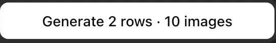 Generate button reading Generate 2 rows · 10 images